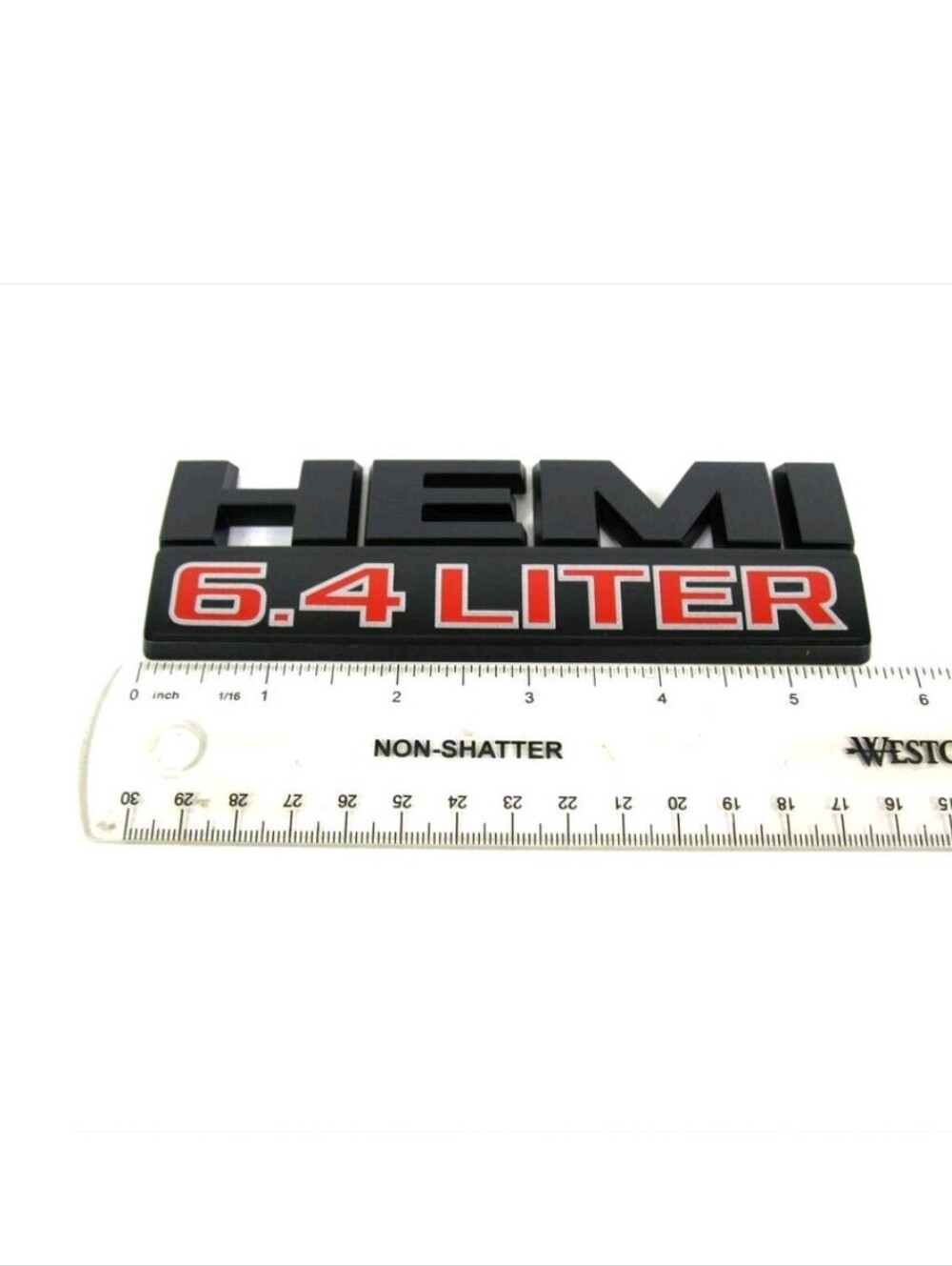 2 HEMI 6.4 Liter Chrome Or Black Badges Adhesive Backing Choose Color